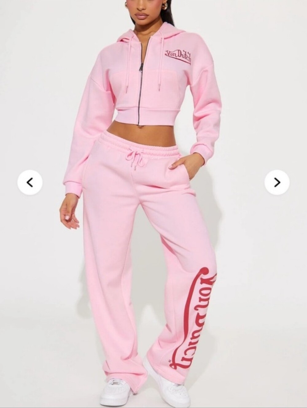 Von Dutch Embroidered
Cropped Hoodie Top only